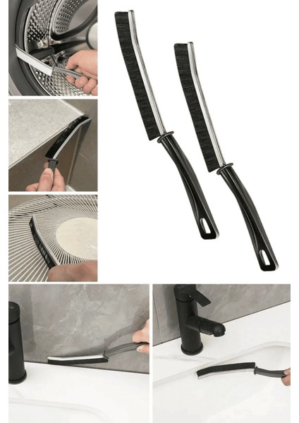 2 Adet Derz, Banyo, Mutfak, Lavabo ve Pencere Ince Temizlik Fırçası