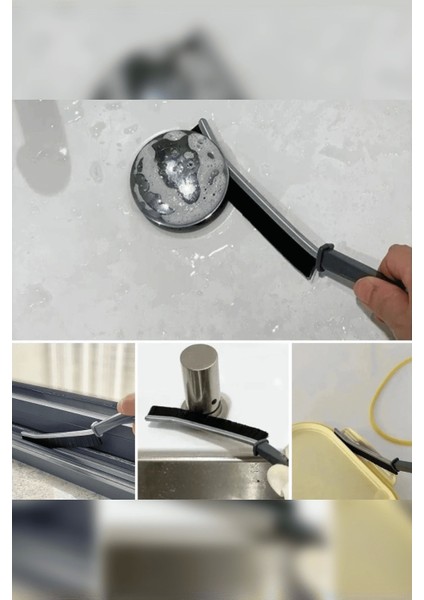 2 Adet Derz, Banyo, Mutfak, Lavabo ve Pencere Ince Temizlik Fırçası