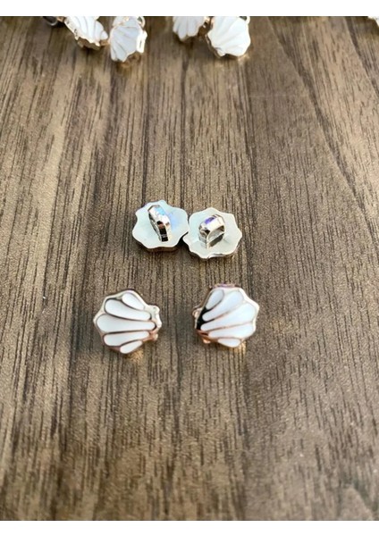 Midye Gold Beyaz 11 mm Metalize Ayaklı Düğme(20 Adet) fiyatları