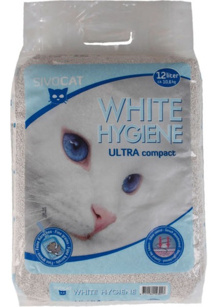 White Hygiene Ultra Compact Kedi Kumu 12 lt