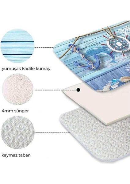 Yıkanabilir Yumuşak Süngerli Kolay Temizlenir Kaymaz Pamuk Taban Dijital Baskılı Koridor Mutfak Halı fırsatları