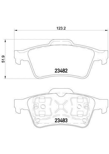 Renault Latitude Arka Fren Balatasi (2011-2016) 1.5 Dcı, 2.0 Dcı CM00390