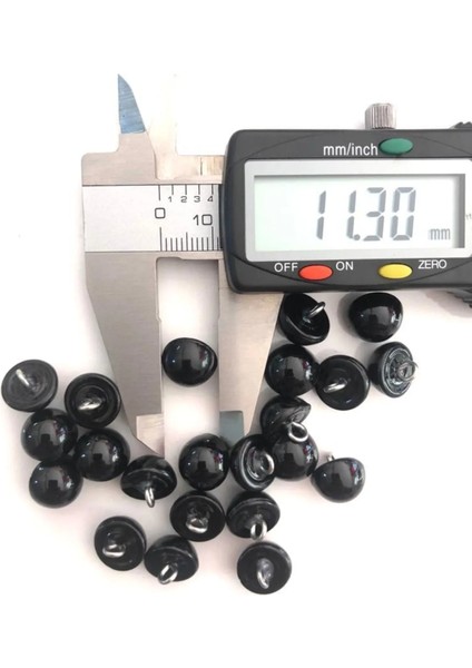 11 mm Siyah Yarım Inci Düğme Metal Ayaklı (12 Adet) modelleri