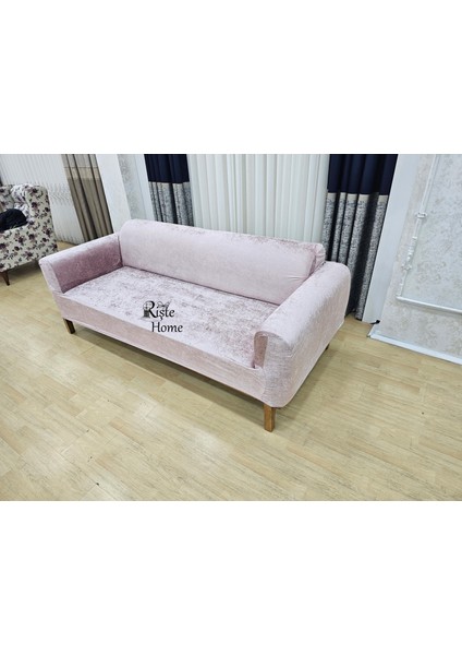 Kaliteli Yarı Kaplama 3lu 1 Adet Kadife Koltuk, Kanepe,çekyat Örtüsü,likrali,lastikli,