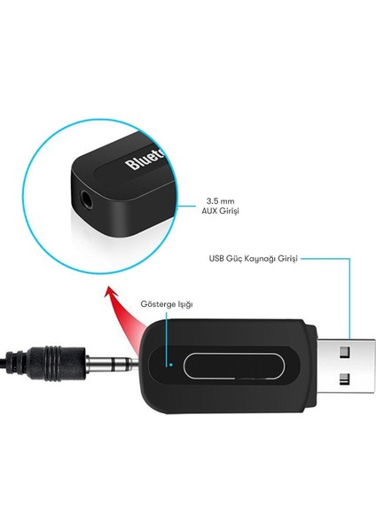 M22 Bluetooth 5.0 USB Aux Dönüştürücü modelleri