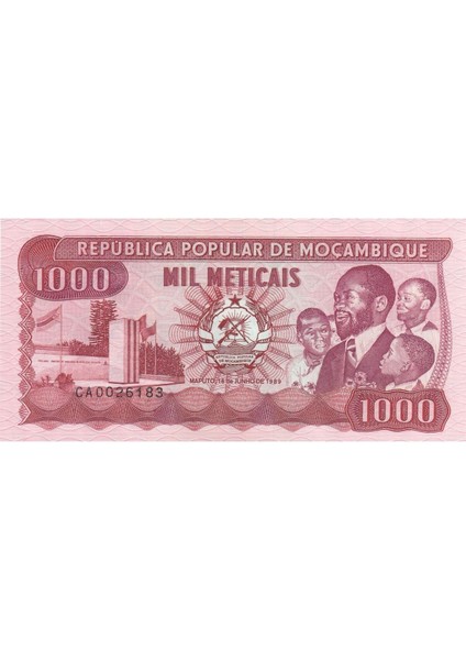 Mozambik 1000 Metıcaıs 1989, P#132C, Çil, Eski Yabancı Kağıt Para fiyatları