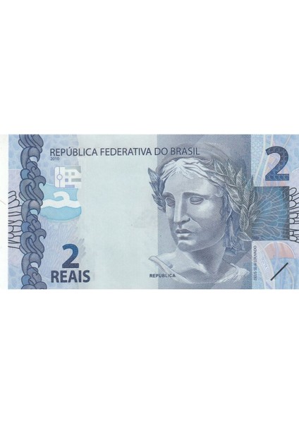 Brezilya 2 Reais 2021, P#252F ,çil, Eski Yabancı Kağıt Para