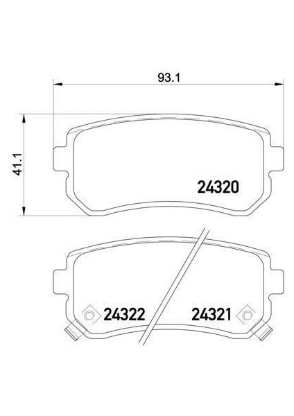 Hyundai İX20 Arka Fren Balatasi (2009-2013) 1.4, 1.6, 1.4 Crdı CM00193