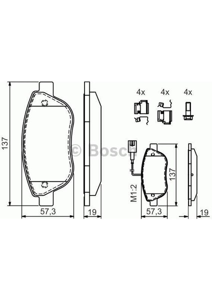 Renault Modus Ön Fren Balata (2004-2008) 1.4 CM00393