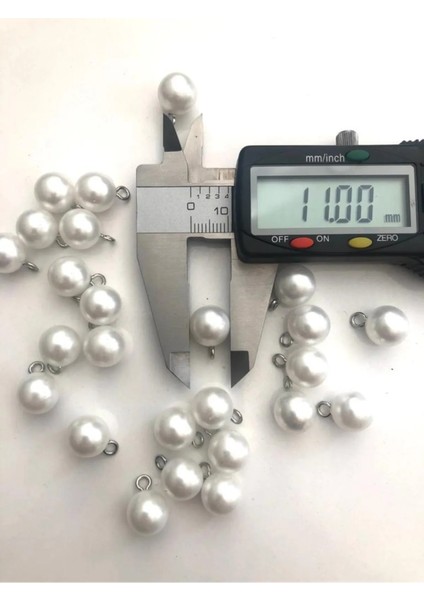 11 mm Metal Ayaklı Beyaz Inci Düğme (10ADET) fiyatları