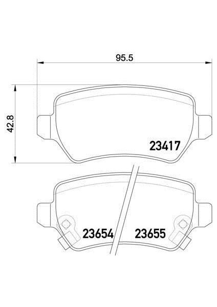 Opel Meriva Arka Fren Balatasi (2003-2013) 1.4, 1.6, 1.3 Jtd, 1.7 Cdtı, 1.6 Cdtı CM00326 fiyatları