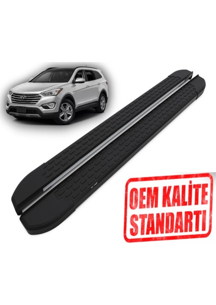 Santa Fe 2013 2018 Araca Özel Nevada Siyah Yan Basamak