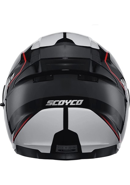 OF-669 Shuttle Siyah-Beyaz Yarım Kask (Güneş Vizörlü) indirimleri