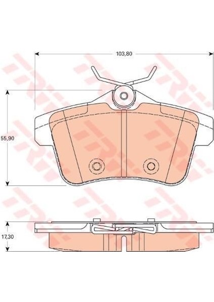 Citroen C4 Arka Fren Balatasi (2009-2017) 1.6 Hdı, 1.6 Vtı, 1.2 Vtı CM00036