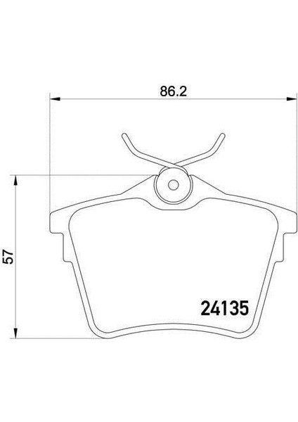 Citroen C5 Arka Fren Balatasi (2008-2015) 1.6 Hdı, 2.0 Hdı, 1.6 L Thp CM00037