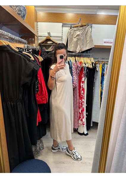Düşük Kol Modal Elbise