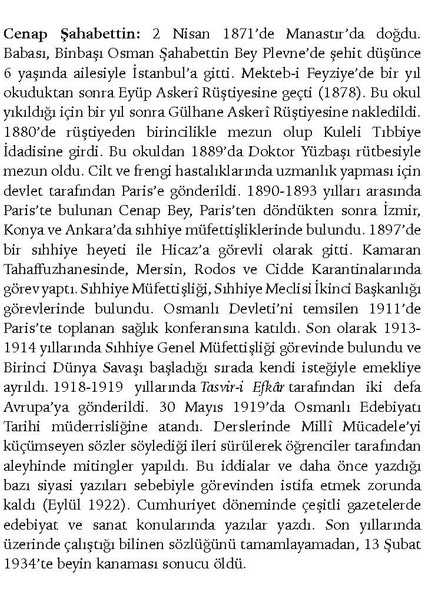 Avrupa Mektupları - Cenap Şahabettin