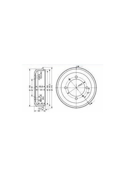 Hyundai Accent Arka Fren Kampanasi (1994-2000) 1.3, 1.5 CM00194