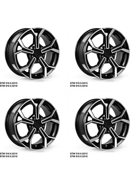 Eyj 516 6.5X15 5X112 ET35 Bd 57,1  VOLKSWAGEN,AUDI,MERCEDES Uyumlu 4 Adet Oto Jant