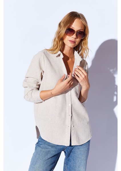 Taş Apoletli Pamuk Kadın Gömlek fiyatları