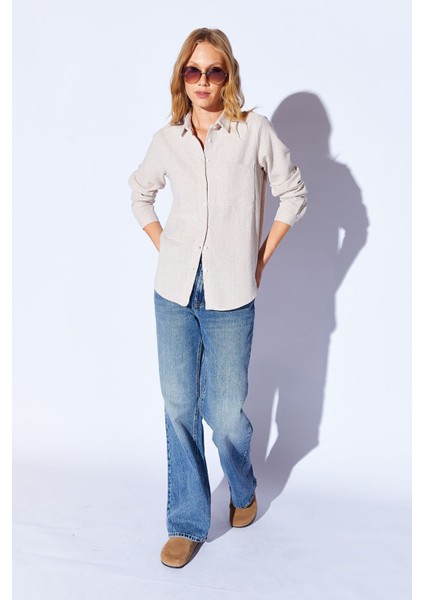 Taş Apoletli Pamuk Kadın Gömlek modelleri