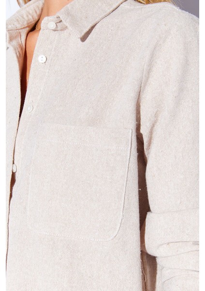 Taş Apoletli Pamuk Kadın Gömlek fırsatları