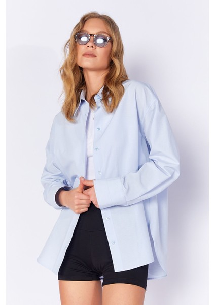 Mavi Kadın Rahat Kesim Pamuk Poplin Gömlek| Ek100163867yn-3867 fiyatları