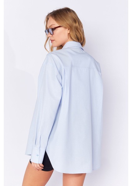 Mavi Kadın Rahat Kesim Pamuk Poplin Gömlek| Ek100163867yn-3867 indirimleri