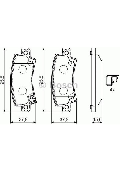 Toyota Corolla Arka Fren Balatasi (2002-2008) 1.6, 1.4 CM00477 fiyatları