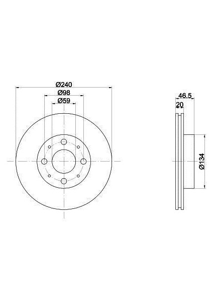 Fiat Siena Ön Fren Disk (1996-2003) 1.2, 1.6, 1.4 CM00097