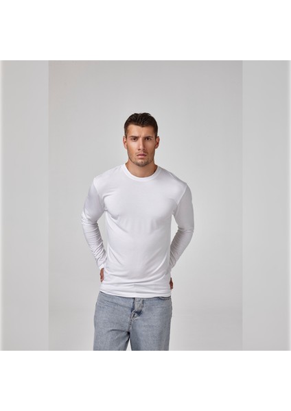 Erkek Sıfır Yaka Uzun Kollu T-Shirt fiyatları