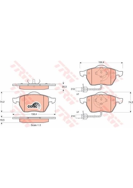 Volkswagen Passat Ön Fren Balata (1996-2005) 1.8, 1.6, 2.0, 2.8, 1.9 Tdı CM00513