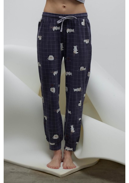 Kadın Pamuklu Uzun Pijama Altı