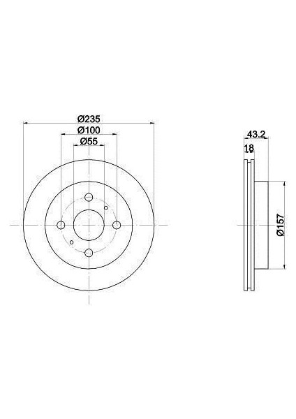 Toyota Yaris Ön Fren Disk (1999-2005) 1.3, 1.0 CM00485