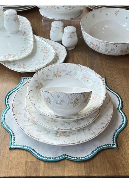 Yemek Takımı Tıffany Flowers 58 Parça 12 Kişilik fiyatları