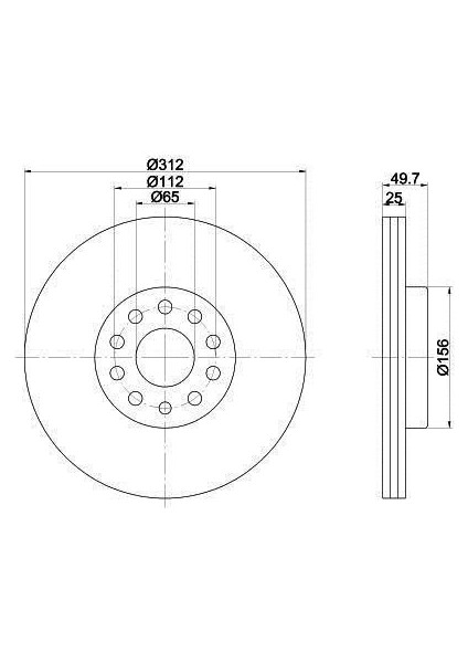 Volkswagen Caddy Ön Fren Disk (2011-2023) 2.0 Tdı CM00508