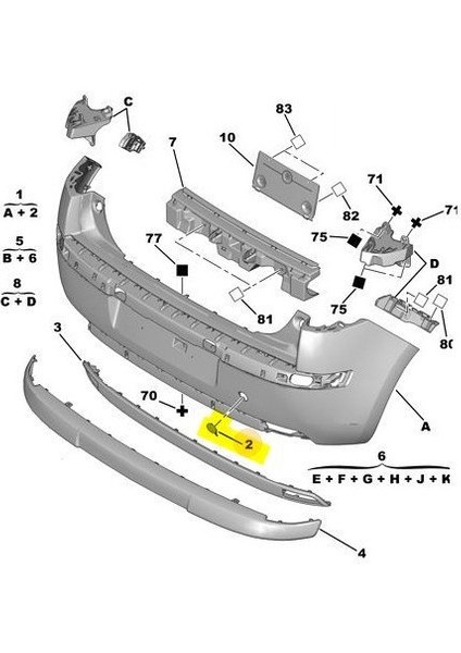 Citroen C4 Arka Tampon Çeki Kapak (2004-2011) 1.6, 1.4, 1.6 Hdı CM00036