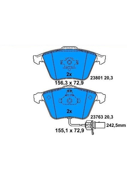 Audi A6 Ön Fren Balata (2004-2011) 2.0 Tdı, 3.0 Tdı, 2.0 Tfsı CM00006
