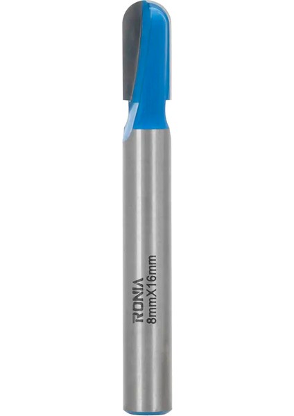 Ahşap Freze Bıçağı 02-08016008 Yuvarlak U Derz Kanal Açma Freze Ucu Sap 8 mm