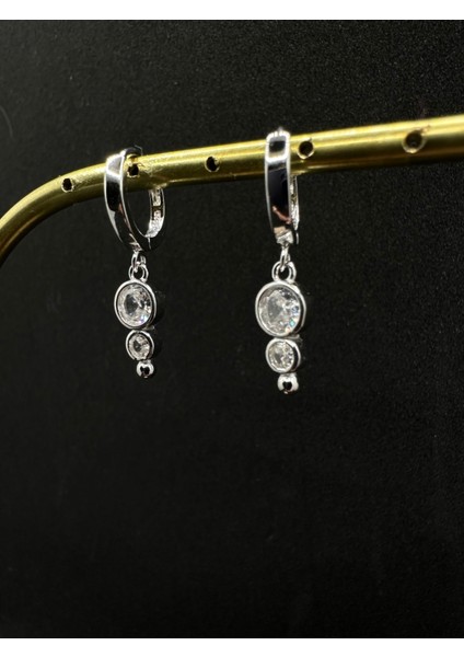 Üç Taş Sallantılı Ithal Gümüş Küpe fiyatları