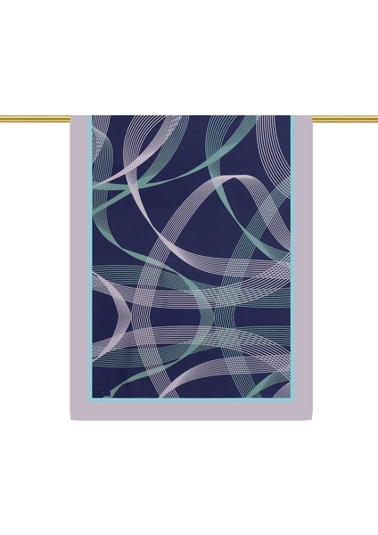 Lacivert Dönence Desen Twill Ipek Şal fiyatları