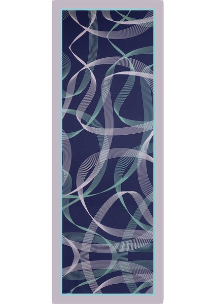 Lacivert Dönence Desen Twill Ipek Şal modelleri