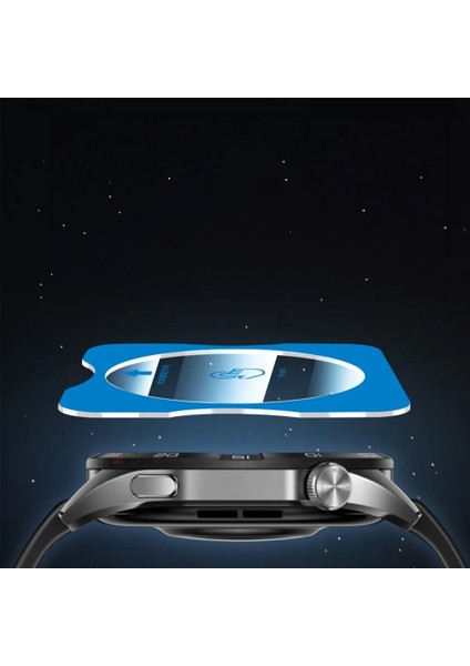Huawei Watch Gt5 Pro 46MM Uyumlu Kolay Takılabilir Takma Aparatlı Temperli Cam Ekran Koruyucu