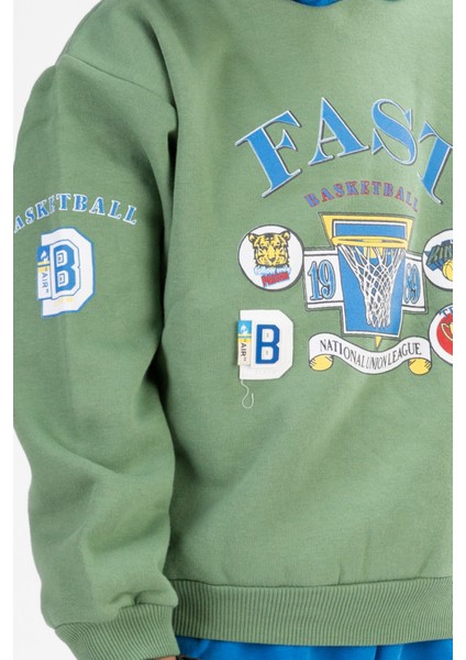 Erkek Çocuk Baskılı Kapşonlu Eşofman Takımı fiyatları