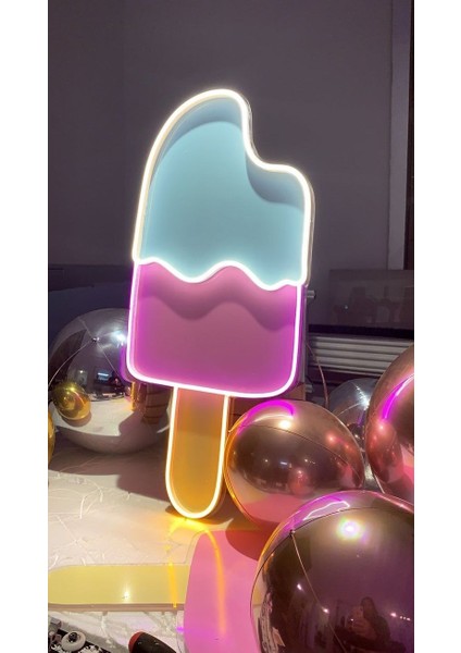 Neon LED Tabela Dekoratif Aydınlatma -Dondurma-