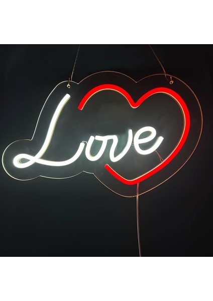 Neon LED Duvar Dekoratif Aydınlatma -Love-