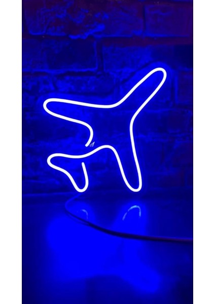 Neon LED Duvar Dekoratif Aydınlatma -Uçak-