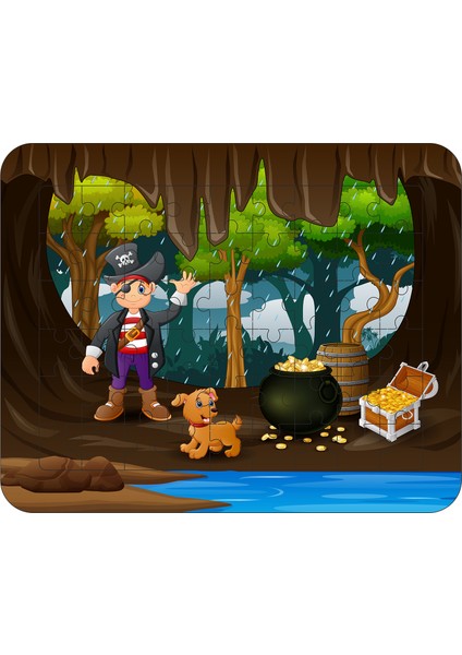 54 Parça Ahşap Eğitici Yapboz Puzzle Seti (Set 2)