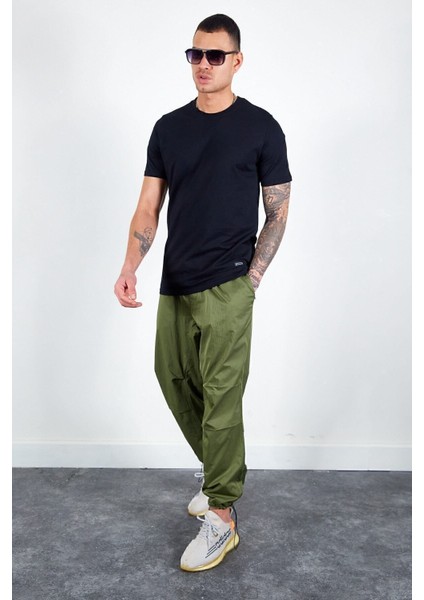 Haki Erkek Jogger Paraşüt Pantolon| MES616803-01