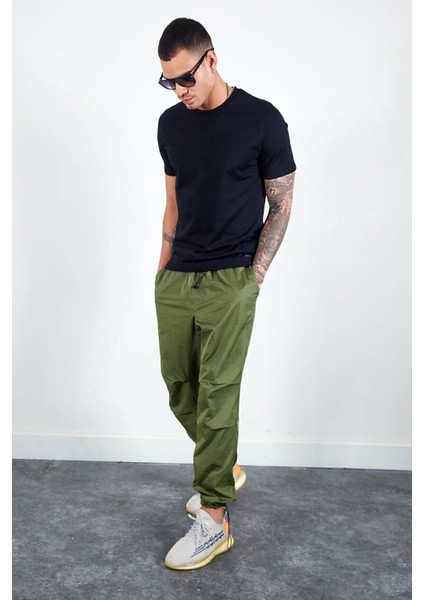 Haki Erkek Jogger Paraşüt Pantolon| MES616803-01
